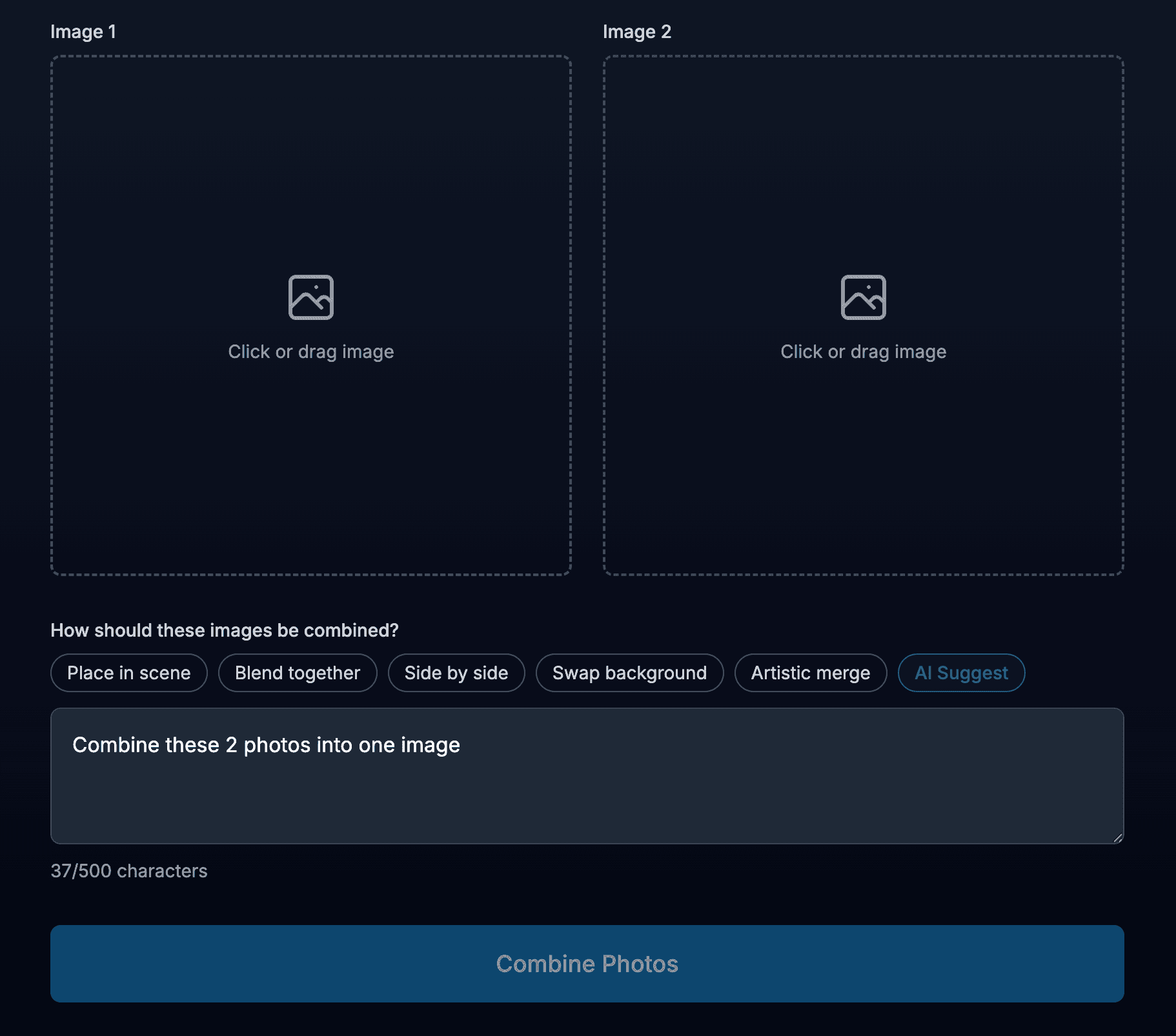 Step 1: Upload your photos